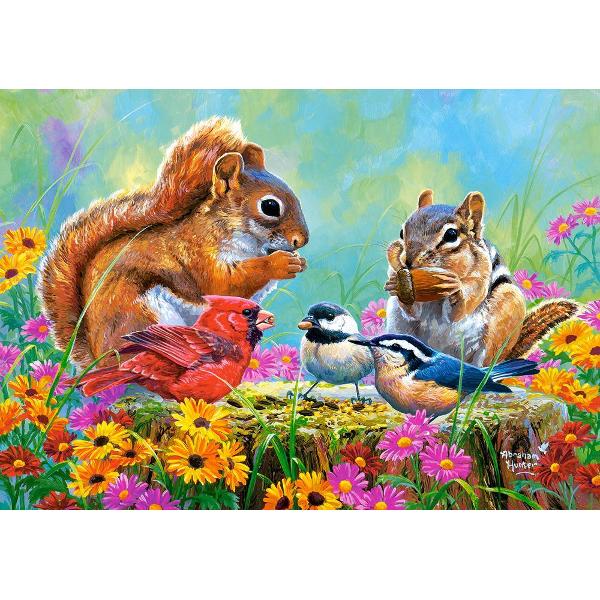 Puzzle de 500 piese cu Snack Time Puzzle-ul are 47 x 33 cm iar cutia masoara 325×225×5 cm Pentru varste de peste 9 ani