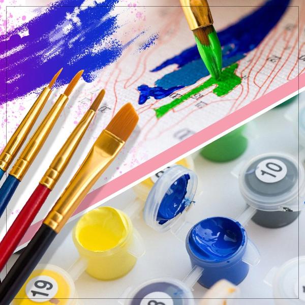 Vrei sa ai in casa un tablou pictat chiar de tine Sau cauti un cadou diferit pentru cineva drag Alege un set de&nbsp;Pictura pe NumereCe include setul&9679; panza din bumbac cu desen conturat de dimensiune 40x50 cm si&9679; intinsa pe rama din lemn;&9679; tuburi cu vopsea acrilica de inalta calitate ce nu necesita amestecare cu apa;&9679; 4 pensule de dimensuni diferite;&9679; o coala de hartie tip ciorna cu desenul conturat pentru 