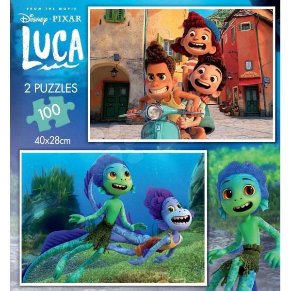 Puzzle 2x100 piese Luca Dimensiune puzzle asamblat 40 x 28 cm Pentru varste intre 6 - 8 ani