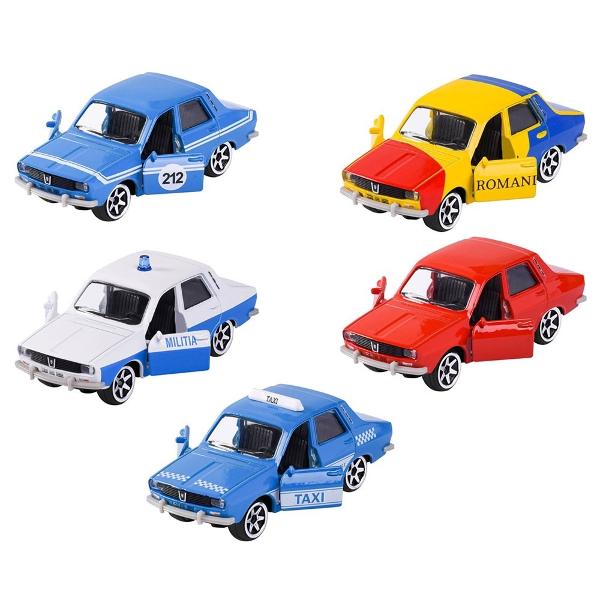 Detalii Set Majorette Dacia 1300 cu 5 masinuteCaracteristiciMasinuta Majorette Dacia 1300 este recomandat copiilor incepand cu varsta de peste 3 aniMasinuta Dacia imita perfect modelul real Dacia 1300 Pentru ca modelul sa para cat mai real usile masinutelor se deschidSetul contine 5 masinute Dacia 1300Varsta recomandata 3 ani Lungime masinuta 75 cm