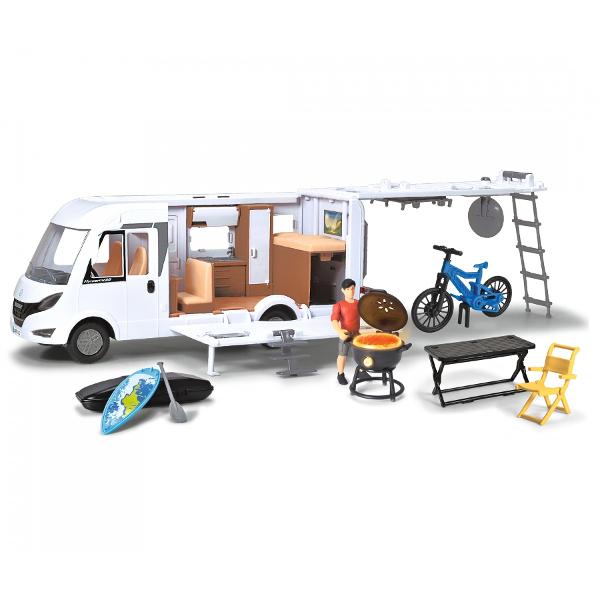 Autorulota pliabil&259; alb&259; cu numeroase accesorii pentru copii de la 3 ani &537;i pesteSet de joaca Dickie Toys dub&259; de camping cool Hymer cu design push-along &537;i numeroase accesoriiE timpul s&259; pleci în vacan&539;&259; în duba spa&539;ioas&259; de camping Hymer Aceast&259; furgonet&259; rulot&259; de juc&259;rie foarte detaliat&259; de la Dickie Toys are ro&539;i care ruleaz&259; &537;i este garantat c&259; îl va 