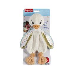 Micutul tau va adora jucaria senzoriala pentru copii Snuggle Up Goose de la Fisher-Price Cu fiecare strangere si imbratisare aceasta jucarie confortabila de plus poate oferi bebelusului un sentiment de confort si siguranta atat acasa cat si afara Pentru a ajuta la hranirea simturilor in curs de dezvoltare ale nou-nascutului aceasta gasca de plus are de asemenea aripi de tesatura cu textura multipla pentru ca degetele mici sa le exploreze iar bebelusul va auzi un zornait moale cand 