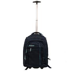 Rucsacul troler modern si confortabil de foarte buna calitate are doua roti ce asigura un transport lin In lateral pe exterior este dotat cu buzunare speciale cu fermoar ce contin o husa pentru mascarea rotilorEste confectionat din materiale impermeabile rezistente la uzura  Poate fi folosit atat ca si troler cat si ca un rucsac clasicEste deosebit de incapator cu o compartimentare excelenta asigurand astfel o foarte buna 