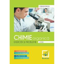 Chimie organica - exercitii si probleme este un auxiliar didactic care se adreseaza elevilor de nivel liceal din clasele a X-a si a XI-a continuturile pentru clasa a X-a fiind organizate pe clase de compusi iar cele pentru clasa a XI-a pe tipuri de reactii Itemii propusi sunt sistematizati dupa gradul de dificultate si testeaza abilitatea elevilor de a-si folosi eficient cunostintele acumulate in cadrul orelor de chimie respectand atat programa pentru nivelul liceal cat si programa 