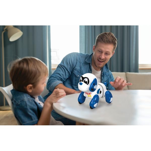 Robotul electronic Ruffy Animale de companie robotizate cu control tactil Atingeti cu 1 deget pentru a merge la stanga sau la dreapta Atingeti cu 2 degete pentru a merge inainte Ruffy este un caine care scoate sunete realiste de catelus si adopta pozitii amuzanteIndiferent de ceea ce cautati suntem siguri ca veti putea gasi produsul potrivit in universul robotilor Silverlit O gama completa de jucarii robotice cu un scop comun tehnologie pentru toate varstele si interesele Amuzant 