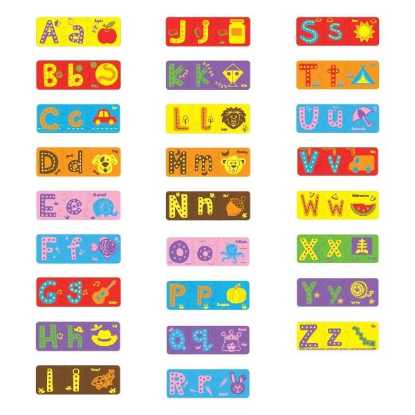 Invata Alfabetul este un puzzle unic si potrivit pentru copii mici conceput pentru a aduce bucurie in procesul de invatare a alfabetului Piesele de puzzle au fost elaborate cu atentie pentru fiecare litera astfel incat sa fie imposibil sa fie conectate gresit la alt set Acest set de puzzle-uri este format din 26 mini puzzle-uri reprezentand 26 litere si are in total 156 de piese iar aceasta caracteristica promoveaza invatarea independenta si asigura ca cei mici fac corect asocierile 