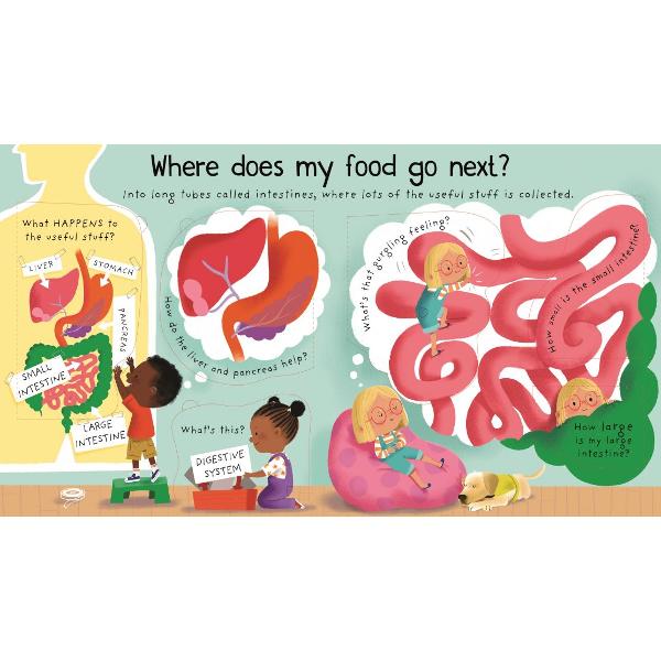 From what happens when you swallow to why poo is brown this enlightening book takes a rumbling gurgling trip through the digestive system meeting helpful juices blood cells vitamins and minerals along the way Discover the stages of digestion the roles your teeth tongue liver and pancreas play and how different foods help our bodies to function