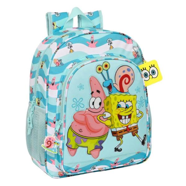 Rucsac scoala clasa I - III Sponge Bob Stay PositiveDimensiuni 31x38x12 cmMaterial 100 PoliesterGreutate 480 gProdus original 100Fabricat in Spaniaeste ideal pentru scoala clasele 1-4 dar si pentru micile plimbari in parc sau calatorii are un compartiment principal foarte incapator si un buzunar frontal care se inchid cu fermoarRucsacul este prevazut cu doua buzunare laterale din 