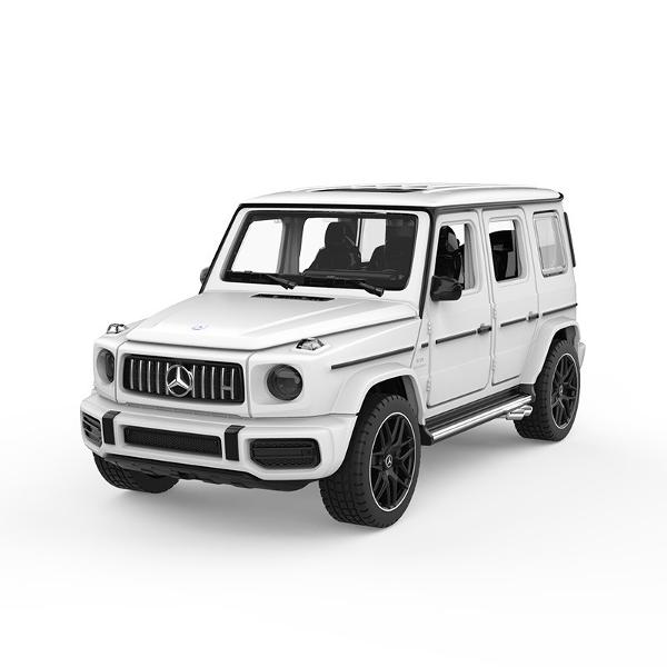 Masinuta are proportiile ideale pentru momente pline de distractie si amuzament avand dimensiunile in centimetri dupa cum urmeaza  199585 Masinuta metalica MERCEDED BENZ AMG G63 scara 1 la 32 are anvelope de cauciuc si un design detaliat interior-exterior realizat din material metalic turnat cu accesorii realizate din material plastic portiere de calitate superioara Copilul dumneavoastra se poate juca in voie cu masina metalica MERCEDED BENZ AMG G63 oferita de brandul international 