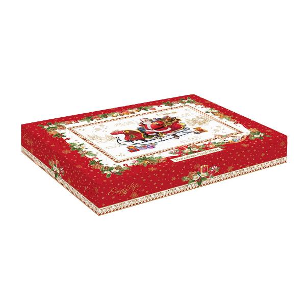 Platou de portelan oval Christmas Memories 25x17 cm Easy Life R1048chme