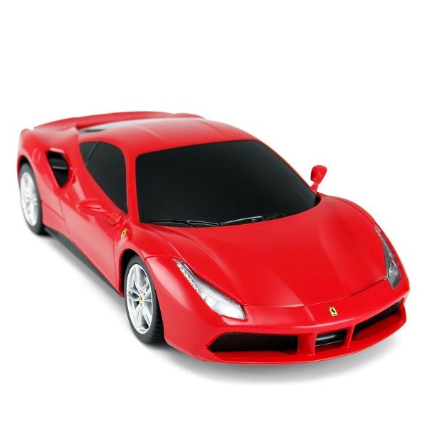 Copilul dumneavoastra se poate juca in voie cu masina cu telecomanda Ferarri 488 Gtb scara 1 la 24 oferita de brandul international Rastar Nicio cursa nu este imposibil de castigat cu acesta masinuta replica oficiala cu licenta a modelului original construita cu mare atentie la detalii Masinuta are proportiile ideale pentru momente pline de distractie si amuzament avand dimensiunile in centimetri dupa cum urmeaza  199553Masinuta functioneaza pe frecventa de 24GAlimentarea se face 