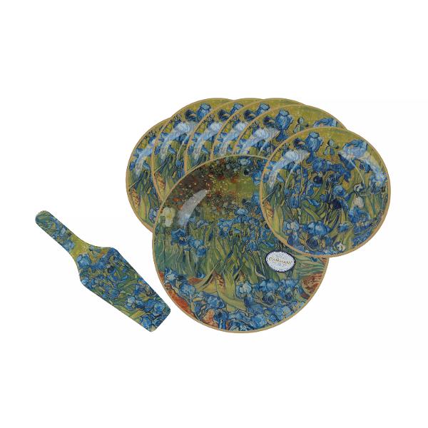 Adaug&259; un plus de rafinament meselor tale cu acest set de servire inspirat de capodopera celebrului Vincent van Gogh „Iris” Perfect pentru ocazii speciale sau utilizare zilnic&259; acest set transform&259; fiecare mas&259; într-o adev&259;rat&259; experien&539;&259; artistic&259;Setul con&539;ine&10004; 1 platou din sticl&259; 28 cm – ideal pentru servirea 