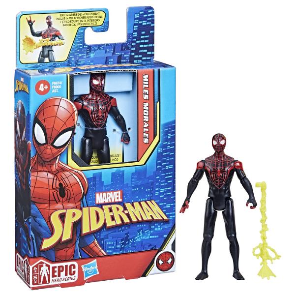 Copiii isi pot imagina aventurile si bataliile cu panze de paianjen cu eroii si raufacatorii lor preferati din Spider-Man Aceasta serie Marvel Spider-Man Epic Hero include o figurina de actiune clasica Spider-Man o figurina de actiune Miles Morales o figurina de actiune Iron Spider si o figurina de actiune Venom Fiecare personaj are un design inspirat din seria televizata cu membre articulate si un accesoriu de coordonare pentru bataliile imaginare dintre erou si raufacatori Nu poti rata 