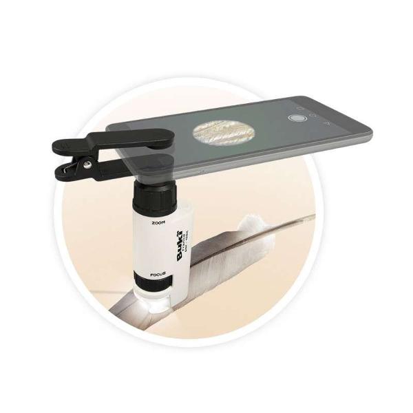 Descopera acest microscop de buzunar pentru explorarea lumii inconjuratoare microscopice cu o putere de marire de 120xAcest set include un pliant cu propuneri de studiu a unor obiecte intalnite zi cu ziContinut 1 microscop 1 suport de telefon instructiuni 
