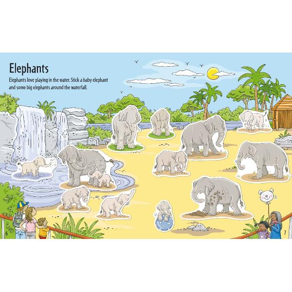 A fun and lively sticker book with busy zoo scenes to fill Favourite zoo scenes include the lions and tigers the aquarium the elephants and the reptile house Contains over 100 colourful stickers