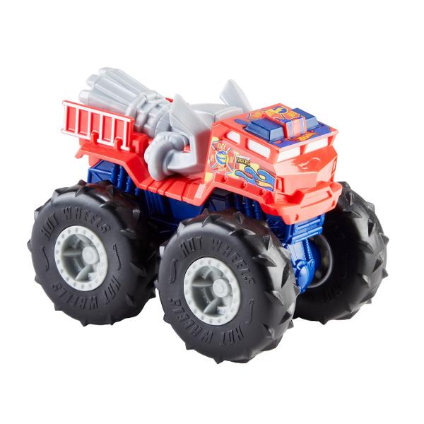 Zdrobiti concurenta cu acest asortiment de vehicule monster truck Hot Wheels Twisted Tredz la scara 143 monstruoase cu sasiuri cu tematica de creatura Motorul cu frictiune cu actiune de tragere inapoi si eliberare lanseaza aceste vehicule feroce peste obstacole si teren cu o deplasare inainte care rupe pamantul Accelerati si eliberati vehiculele de neoprit Mega Wrex Bone Shaker Rodger Dodger sau Marvel Hulk pentru busituri si lovituri Fiecare Monster Truck are cauciucuri GIGANT stilizate 