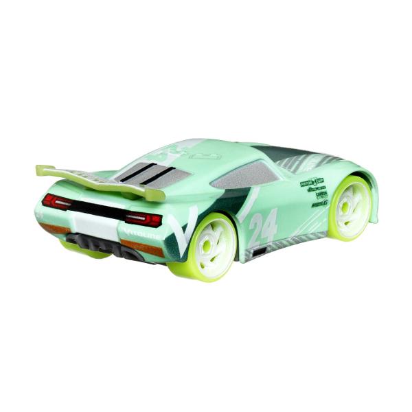 Pregateste-te pentru cursele nocturne Starul Disney Pixar Cars Lightning McQueen echipa sa si alti prieteni din Cupa Piston sunt pregatiti pentru o noua cursa Fiecare vehicul metalic are o culoare care straluceste in intuneric oferind o noua experienta de joc de curse Copiii pot colecta vehiculele si seturile de joaca ale seriei pentru mai multe povesti pline de actiune Cadou ideal pentru fanii masinii de la 3 ani in sus Fiecare se vinde separat in functie de disponibilitate Culorile 