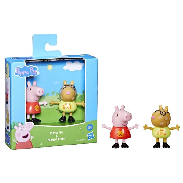 Experimenteaza dubla distractia si prietenia cu pachetele Peppa Pig Best Friends Fiecare pachet Cel mai bun prieten vine cu 2 personaje inspirate din serialul TV Peppa Pig Fiecare pachet de 2 se vinde separat &Icircn functie de disponibilitate Figurile au modele unice tematice pe camasi copiii pot colecta personajele preferate cu un aspect proaspat Cautati Peppa Pig Emily Elephant Danny Dog si multe altele Setul contine figurinele Peppa Pig si Poneiul Pedro