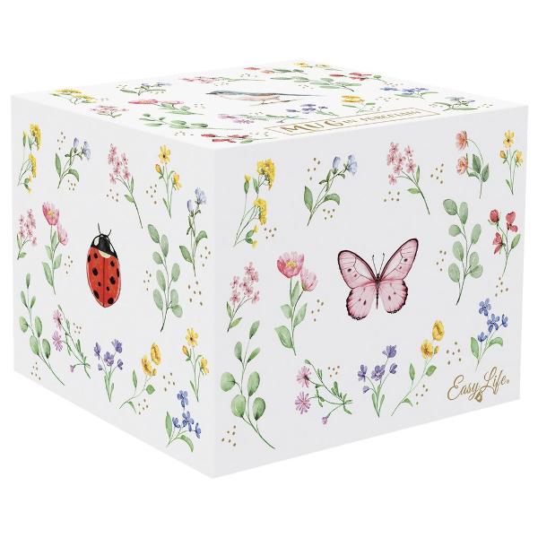 Cana Fancy Garden de la Easy Life este realizat&259; din por&539;elan de &icirc;nalt&259; calitate &537;i are o capacitate de 400 ml Designul s&259;u delicat prezint&259; un motiv floral &icirc;n nuan&539;e pastelate aduc&acirc;nd un aer de prospe&539;ime &537;i rafinament momentelor tale de relaxareAceast&259; can&259; este potrivit&259; at&acirc;t pentru utilizarea zilnic&259; c&acirc;t &537;i pentru ocazii specialePoate fi un cadou ideal pentru 