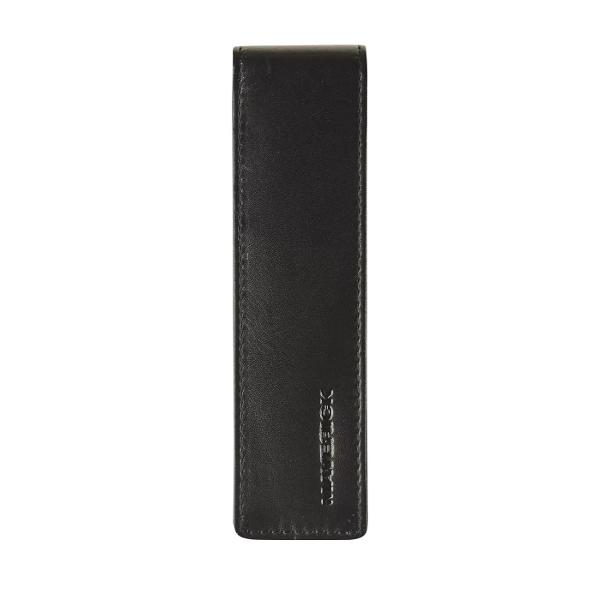 Etui din piele pentru 2 instrumente de scrisRealizat din piele de vac&259; integral&259; t&259;b&259;cit&259; vegetal – asta e ALL BLACK Negru intens cu o str&259;lucire natural&259; Stil cu atitudinep class data-start301 