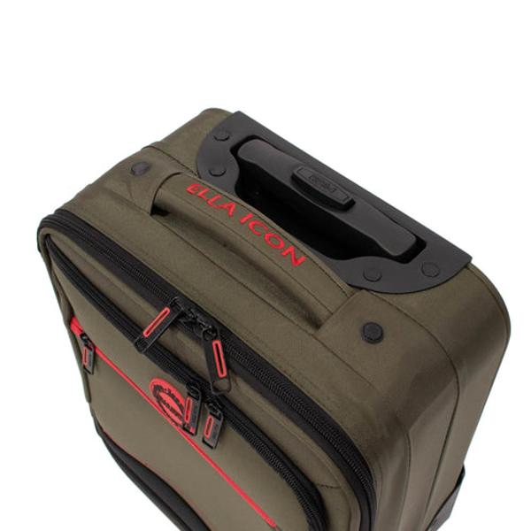 Manere 1 superior;Roti 4 roti duble;Sistem inchidere cifru;Compartimente 1 principal;Buzunare 2 exterioare 1 buzunar din plasa inchis cu fermoar;  Sistem telescopic &10004;&65039;Picioruse de sustinere in lateral &10004;&65039;Captusit la 