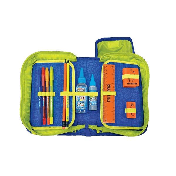 Upside este un penar inovator cu aspect de mini ghiozdanel rezistent cu inchidere cu fermoar si dou&259; clape interioare Echipat cu 43 de piese perfecte pentru a incepe scoala elementara Con&539;inutul Penarului 2 pixuri neon cu pasta prindere anti-alunecare &537;i vârf rezistent de 1MM2 pixuri ro&537;u  albastru cu pasta prindere anti-alunecare &537;i vârf puternic de 1 mm2 