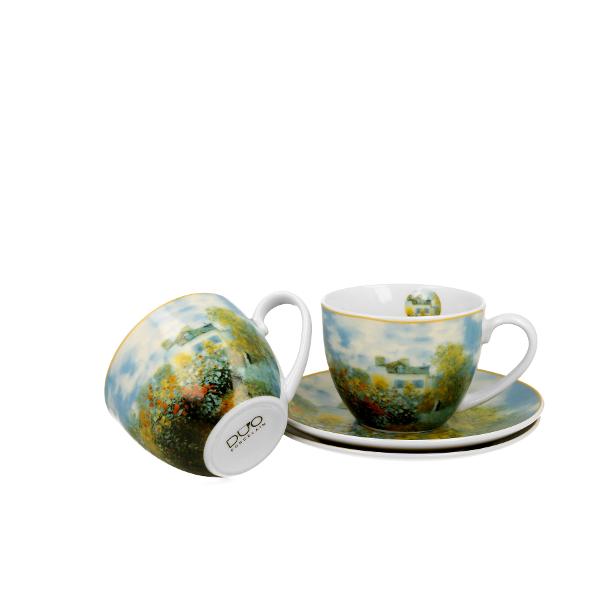 Set cu dou&259; ce&537;ti &537;i farfurioare&nbsp;GR&258;DINA DE LA ARGENTEUIL&nbsp;&nbsp;inspirat&259; de C Monet parte a&nbsp; seriei&nbsp;Galerie de Art&259;&nbsp; realizat&259; din por&539;elan de calitate superioar&259; caracterizat printr-o culoare alb-crem elegant&259; &537;i natural&259; cu o str&259;lucire delicat&259; precum &537;i o durabilitate excep&539;ional&259;Setul este decorat cu o reproducere a 