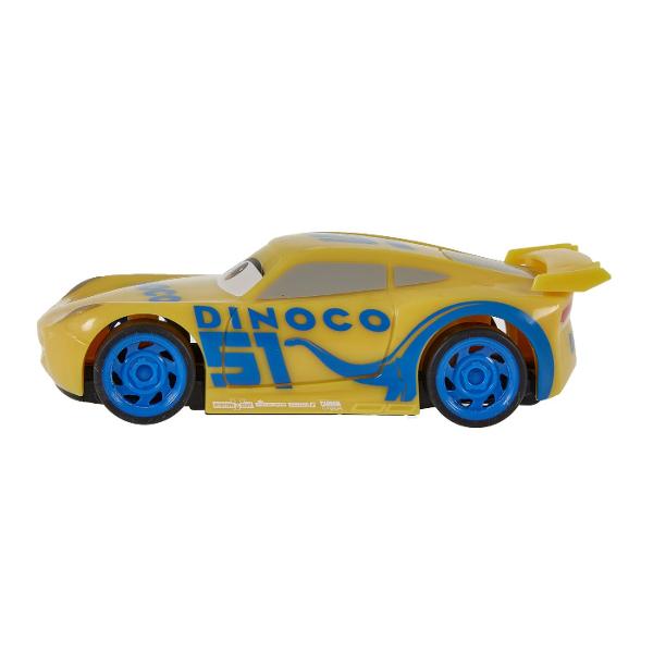 Incepe o noua runda de curse cu noile masinute Cars de la Mattel Masinuta are rotile si suspensiile functionale Dimensiuni 115 cm Filmele Disney si Pixar Cars va aduc intreaga echipa pentru a retrai cele mai emblematice si distractive scene ale lui Fulger McQueen si ale prietenilor Creeaza-ti propriile aventuri si povesti cu Lightning McQueen si prietenii sai Ideal pentru dupa-amiezi de actiune rasete si distractie cu toti prietenii tai Aduna-le pe toate Pachetul contine personajul 