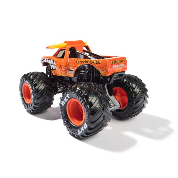 Masina oficiala a spectacolului Monster Jam Un vehicul hiper detaliat fidel eroilor spectacolului cu un aspect agresiv si suspensii realiste pentru a face cascadoriile intr-un mod cat mai spectaculos Macheta este metalica si foarte bine realizata Foarte rezistenta Monster Jam ofera mai multe detalii si grafica decat oricand Cu anvelopele oficiale BKT jante cromate stilizate si un sasiu autentic cu detalii cromate acest camion monstru intruchipeaza stilul si volanul omologului sau din 