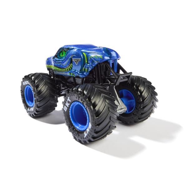 Masina oficiala a spectacolului Monster Jam Un vehicul hiper detaliat fidel eroilor spectacolului cu un aspect agresiv si suspensii realiste pentru a face cascadoriile intr-un mod cat mai spectaculos Macheta este metalica si foarte bine realizata Foarte rezistenta Monster Jam ofera mai multe detalii si grafica decat oricand Cu anvelopele oficiale BKT jante cromate stilizate si un sasiu autentic cu detalii cromate acest camion monstru intruchipeaza stilul si volanul omologului sau din 