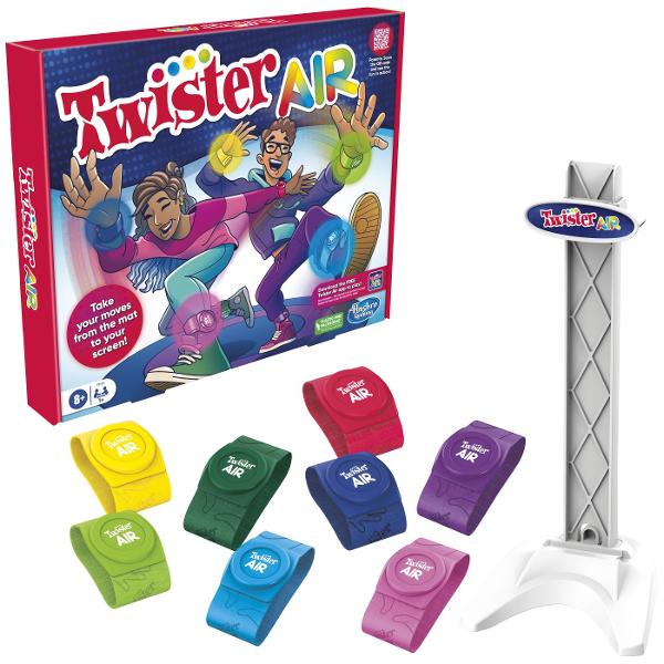 Fara covoras Asta e corect Faceti miscari de pe covoras pe ecran cu jocul Twister Air &Icircn acest joc Twister activat pe aplicatie petrecerea se muta pe dispozitivul inteligent al unui jucator Acest joc distractiv de petrecere include 8 benzi colorate Twister Air si un suport pentru dispozitiv care functioneaza pentru orice smartphone sau tableta Pentru a incepe descarcati aplicatia Twister Air si setati un dispozitiv inteligent in suportul inclus Apoi jucatorii isi pun benzile la 