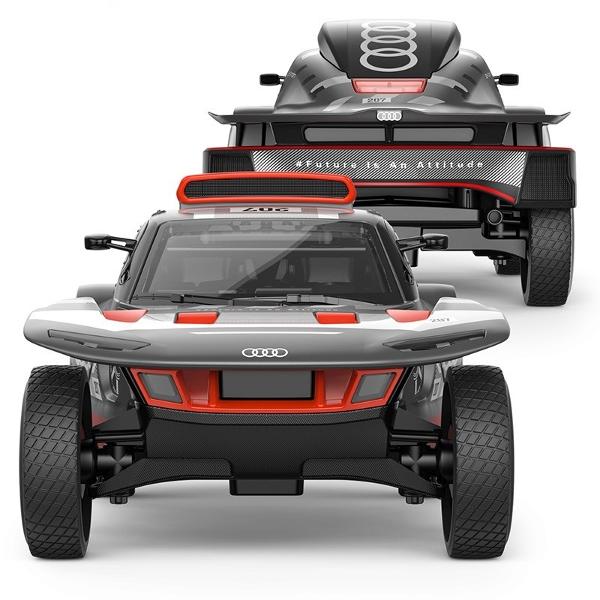 Masinuta AUDI RS Q E TRON scara 1 la 24 are proportiile ideale pentru momente pline de distractie si amuzament Masinuta metalica Audi RS Q E TRON scara 1 la 24 are anvelope de cauciuc si un design detaliat interior-exterior realizat din material metalic turnat cu accesorii realizate din material plastic portiere de calitate superioara Copilul dumneavoastra se poate juca in voie cu masina metalica Audi RS Q E TRON oferita de brandul international Rastar Nicio cursa nu este imposibil de 