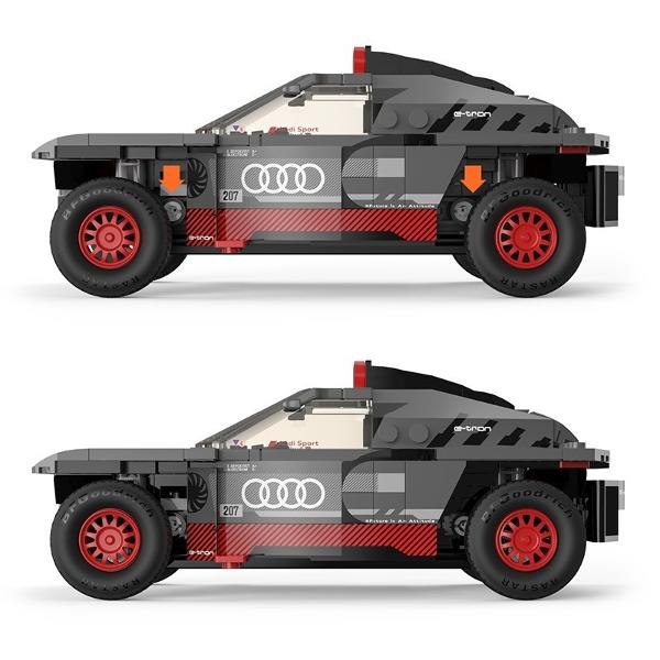 Setul de caramizi de constructie RASTAR Audi RS Q E-Tron este o jucarie versatila si captivanta care se adreseaza unei game largi de entuziasti oferind o experienta de constructie detaliata si captivanta si un model perfect proportionat pentru expunere Cadou ideal pentru toate varstele Recomandat pentru varstele de 6 ani si peste acest set de constructie este perfect atat pentru fanii Audi cat si pentru colectionarii adulti oferind o experienta distractiva si educativa ce imbunatateste 