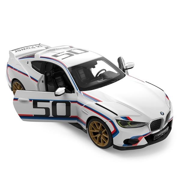 Copilul dumneavoastra se poate juca in voie cu masina cu telecomanda BMW 3 0 CSL scara 1 la 14 oferita de brandul international Rastar Nicio cursa nu este imposibil de castigat cu acesta masinuta replica oficiala cu licenta a modelului original construita cu mare atentie la detalii Masinuta are proportiile ideale pentru momente pline de distractie si amuzamentMasinuta functioneaza pe frecventa de 24GAlimentarea se face astfel  pentru masinuta sunt necesare 5 baterii tip AA  iar pentru 