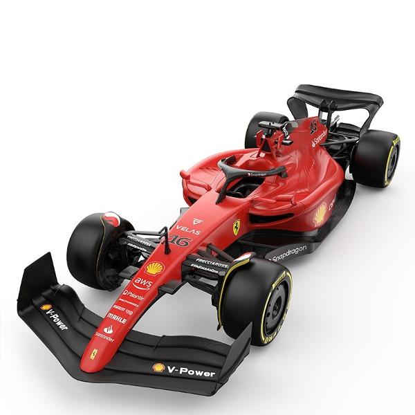 Copilul dumneavoastra se poate juca in voie cu masina cu telecomanda Ferarri F1-75 scara 1 la 12  oferita de brandul international Rastar Nicio cursa nu este imposibil de castigat cu acesta masinuta replica oficiala cu licenta a modelului original construita cu mare atentie la detalii Masinuta are proportiile ideale pentru momente pline de distractie si amuzament avand dimensiunile in centimetri dupa cum urmeaza  471710 Masinuta functioneaza pe frecventa de 24GAlimentarea se face 