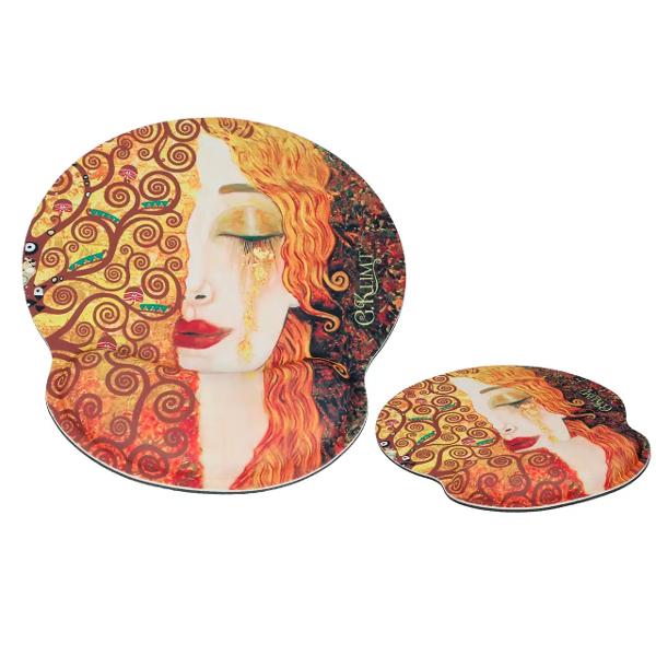Mouse pad cu pern&259; pentru încheietura mâinii – Klimt Lacrimi de aur 22 x 25 cmCombin&259; confortul ergonomic cu elegan&539;a artistic&259; Acest mouse pad este prev&259;zut cu o pern&259; moale pentru sus&539;inerea încheieturii mâinii reducând oboseala în timpul 