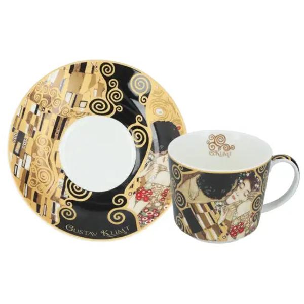 Cea&537;c&259; din por&539;elan – Klimt The Kiss 230 mlSavureaz&259; momentele de relaxare cu elegan&539;a unei capodopere Aceast&259; cea&537;c&259; din por&539;elan este decorat&259; cu detalii inspirate din celebra pictur&259; The Kiss de Gustav Klimt 