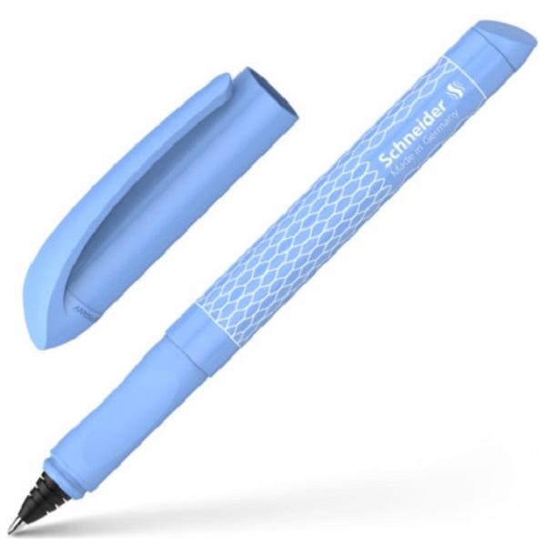 Roller-ul Schneider Easy este un instrument perfect pentru cerintele scolare cu un design modern in culori vibrante si model geometric • Potrivit atat pentru dreptaci cat si pentru stangaci• Zona de prindere cu manson ergonomic• Corp din plastic rezistent• Capac din plastic cu clip de prindere robust• Echipat cu cartus de cerneala standard albastru 