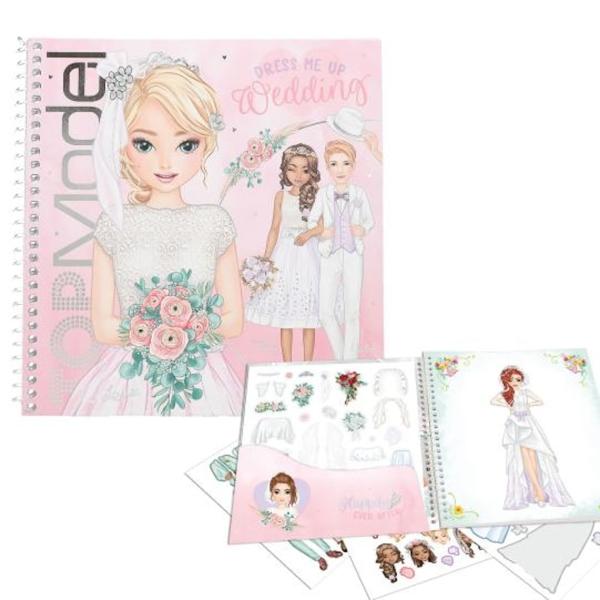 Specialul de nunta TOPModel Dress Me Up 24 de pagini cu spirala cu figurine model care pot fi transformate in mirese frumoase cu stilurile a 11 foi de autocolante  
