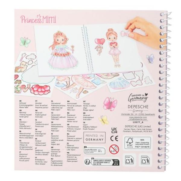 Cele mai frumoase tinute de printesa Pe 24 de pagini poti aduna tinute frumoase pentru Printesa Mimi cu autocolantele din zece foi de autocolante magic colorateInclus prietenii ei animale draguti