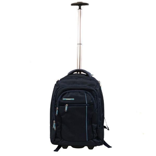 Rucsacul troler modern si confortabil de foarte buna calitate are doua roti ce asigura un transport lin In lateral pe exterior este dotat cu buzunare speciale cu fermoar ce contin o husa pentru mascarea rotilorEste confectionat din materiale impermeabile rezistente la uzura  Poate fi folosit atat ca si troler cat si ca un rucsac clasicEste deosebit de incapator cu o compartimentare excelenta asigurand astfel o foarte buna 