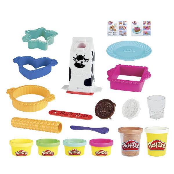 Stii cat este ceasul Este timpul pentru gustari haioase facute din plastilina Play-Doh Copiii de 3 ani si mai mari care adora sa fie creativi cu jucarii de gatit si plastilina modelatoare vor fi incantati sa creeze propriile versiuni Play-Doh ale gustarilor preferate de copii Cu ustensile Play-Doh usor de folosit si plastilina Play-Doh in culori variate sunt atat de multe creatii pe care imaginatia lor le poate &bdquogati&rdquo Creeaza preparate uimitoare adauga stralucire 