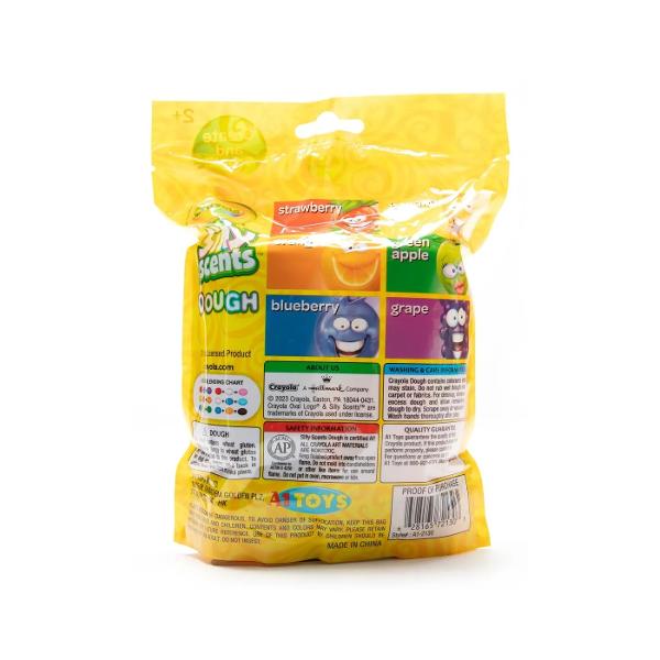 Descopera lumea amuzanta a plastilinei parfumate cu setul Crayola Silly Scents Dough Creat special pentru copiii de la 2 ani in sus acest pachet include 8 cutii colorate de plastilina fiecare cu aroma diferita pentru o experienta multisenzoriala De la fructe zambitoare la culori vii fiecare recipient de 28g invita micii artisti sa creeze sa modeleze si sa exploreze mirosuri distractive intr-un mod sigur si captivant Joaca devine mai vesela cu Silly Scents &ndash; creeaza modeleaza si 