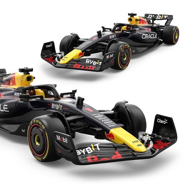 Masinuta are proportiile ideale pentru momente pline de distractie si amuzament avand dimensiunile in centimetri dupa cum urmeaza  199585 Masinuta metalica RED BULL F1 RB19 scara 1 la 32 are anvelope de cauciuc si un design detaliat interior-exterior realizat din material metalic turnat cu accesorii realizate din material plastic portiere de calitate superioara Copilul dumneavoastra se poate juca in voie cu masina metalica RED BULL F1 RB19 oferita de brandul international Rastar Nicio 