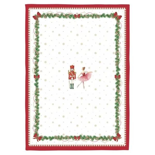 Adaug&259; o not&259; festiv&259; &537;i elegant&259; buc&259;t&259;riei sau b&259;ii tale cu acest set de 2 prosoape din bumbac 100 din colec&539;ia Magie de Noël semnat&259; Easy Life Realizate din &539;es&259;tur&259; moale 