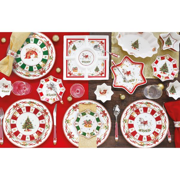Adaug&259; elegan&539;&259; &537;i spirit festiv meselor de s&259;rb&259;toare cu acest platou rafinat din por&539;elan fin parte din colec&539;ia Christmas Tale de la Easy Life Cu un design în nuan&539;e de alb &537;i 