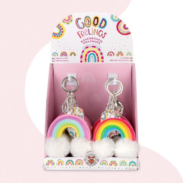 Colorat vesel &537;i inconfundabil Acest breloc curcubeu cu inel carabin&259; &537;i pompoane pufoase la capete va transforma brelocul &icirc;ntr-un adev&259;rat punct de atrac&539;ie Perfect &537;i pentru geant&259; ghiozdan sau oglinda retrovizoare din ma&537;in&259; &537;i multe alteleDisponibil&259; &icirc;n&nbsp;2 culori diferite Pretul afisat este per bucata Nu se poate alege culoarea se livreaza in functie de 