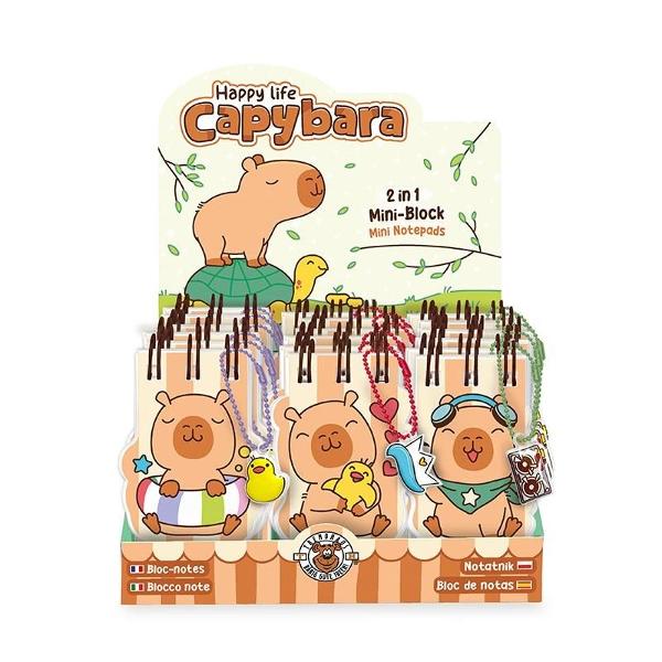 Acest blocnotes cu o copert&259; holografic&259; atr&259;g&259;toare poate fi ata&537;at practic oriunde cu lan&539;ul cu bile – fie pe o geant&259; fie pe un penar Con&539;ine 24 de coli decupate cu un design dr&259;gu&539; cu capibara 100 gm² &537;i 80 de coli albe dreptunghiulare 80 gm² Eticheta cool face ca fiecare blocnotes s&259; atrag&259; aten&539;iaDisponibil&259; în 3 variante diferite Pretul afisat este per bucata Nu se 