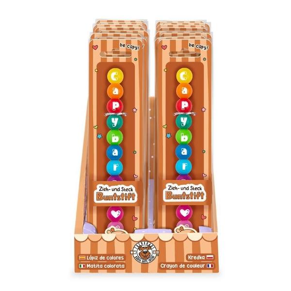 Cu aceasta carioca colorata în 11 culori str&259;lucitoare ve&539;i avea întotdeauna culorile preferate la îndemân&259; datorit&259; func&539;iei de tragere &537;i împingereLungime total&259; aprox 172 cm Ø aprox 15 cm