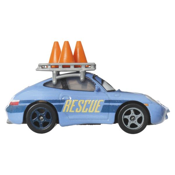 Acesta masinuta este realizata foarte in detaliu cu o culoare impecabila deci nu poate lipsi din colectia ta Joaca cu acest model ne ajuta sa retraim scenele favorite din filmul Cars de la Disney Pixar Masinuta este construita la o scara de 1 la 55 cu o dimensiune aproximativa de 9-10cm Este construita din metal si are si parti din plastic Intra in universul Cars3 o lume plina de aventuri automobilistice Acest pachet contine personajul Sally